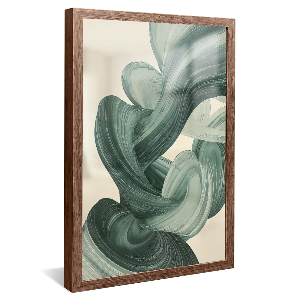 Abstract Green Tone Lines V2475 Canvas