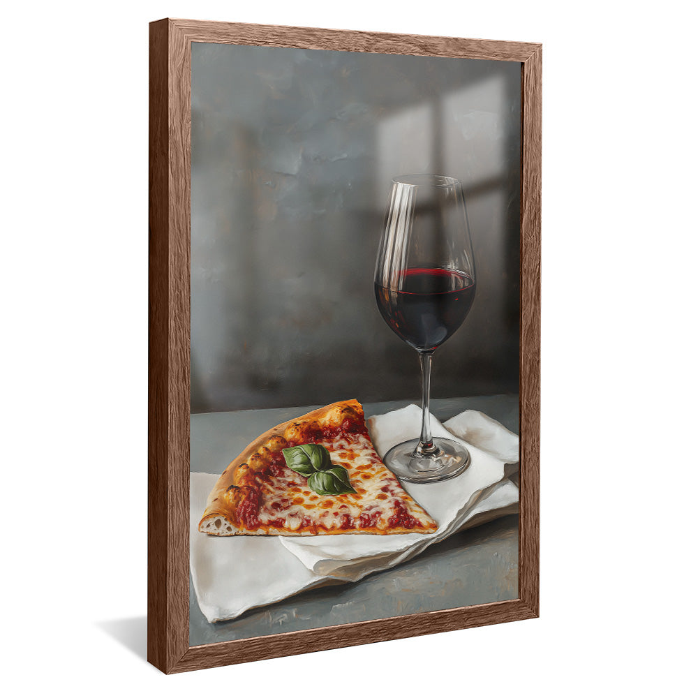 Pizza and Wine V2497 Canvas