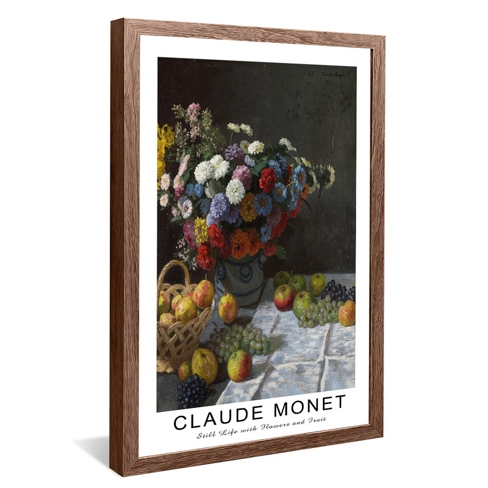 Claude Monet Still Life with Flowers and Fruit V2464 Canvas