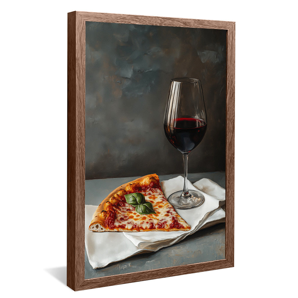 Pizza and Wine V2497 Canvas