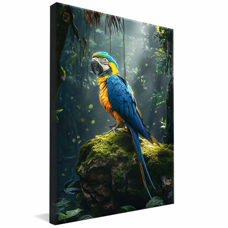 Macaw in Forest V1783 Canvas