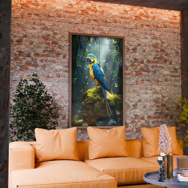 Macaw in Forest V1783 Canvas