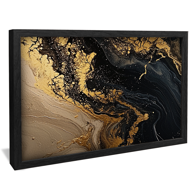 Marble Golden Creases V1105 Canvas