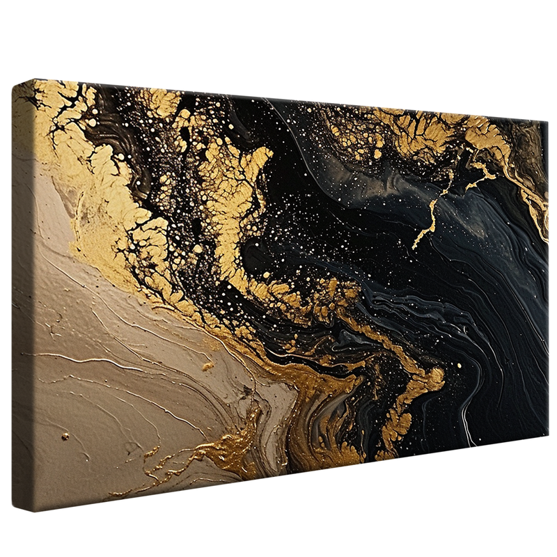 Marble Golden Creases V1105 Canvas