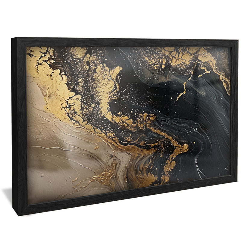 Marble Golden Creases V1105 Canvas