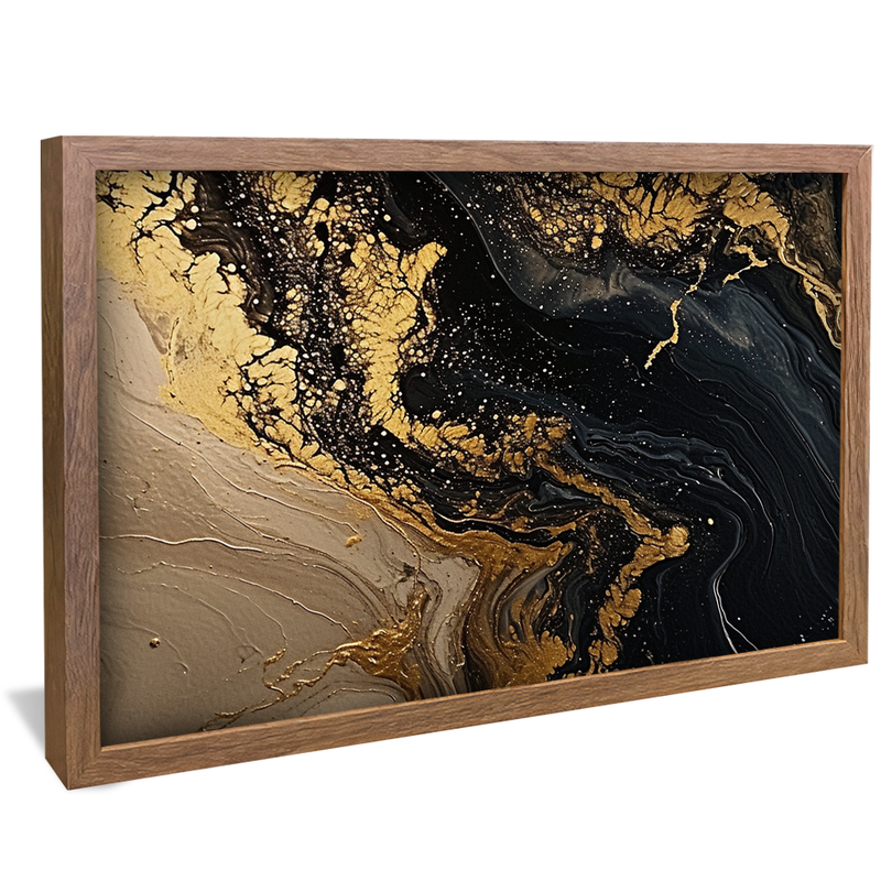 Marble Golden Creases V1105 Canvas