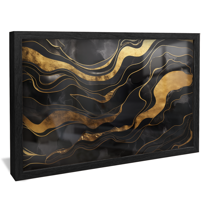 Marble Golden Lines V809 Canvas