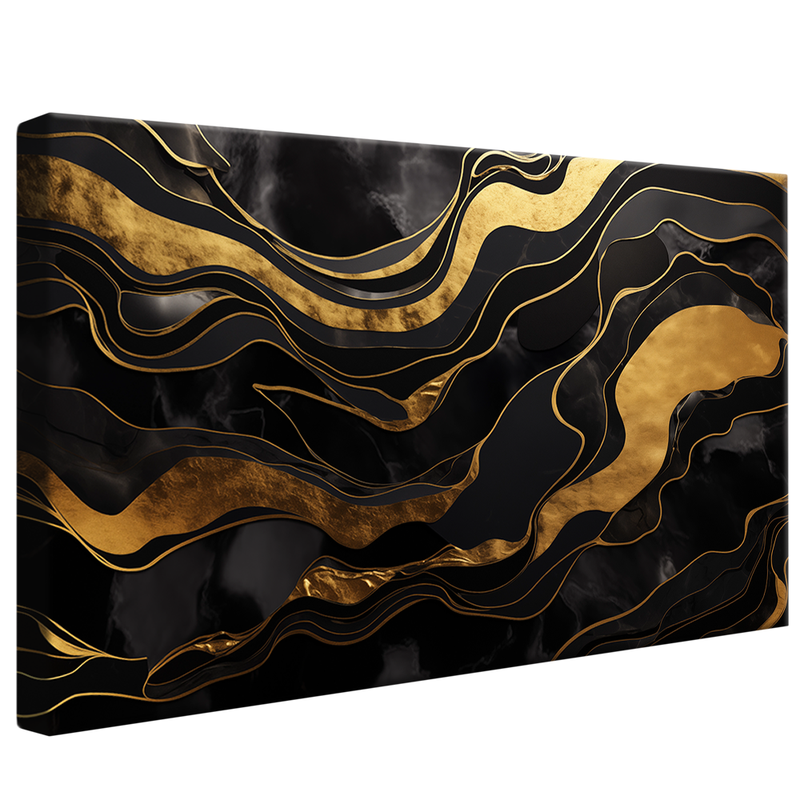 Marble Golden Lines V809 Canvas