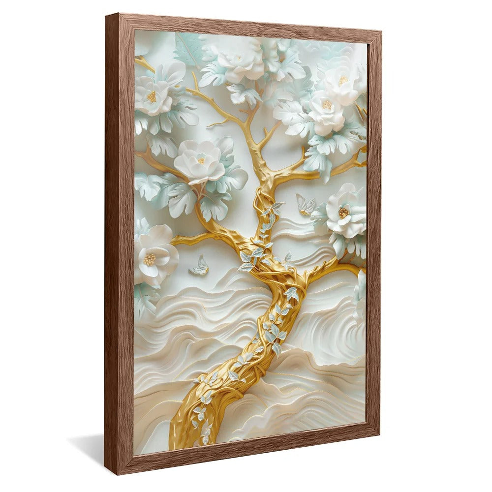 Marble Petals Decorative Canvas V1377