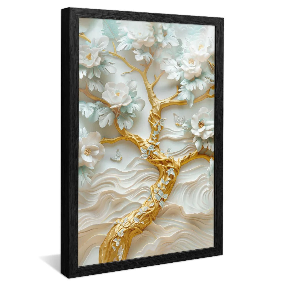 Marble Petals Decorative Canvas V1377