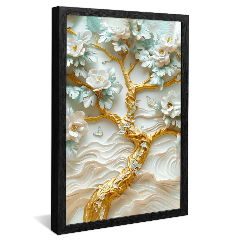 Marble Petals Decorative Canvas V1377