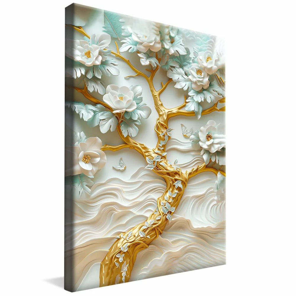 Marble Petals Decorative Canvas V1377