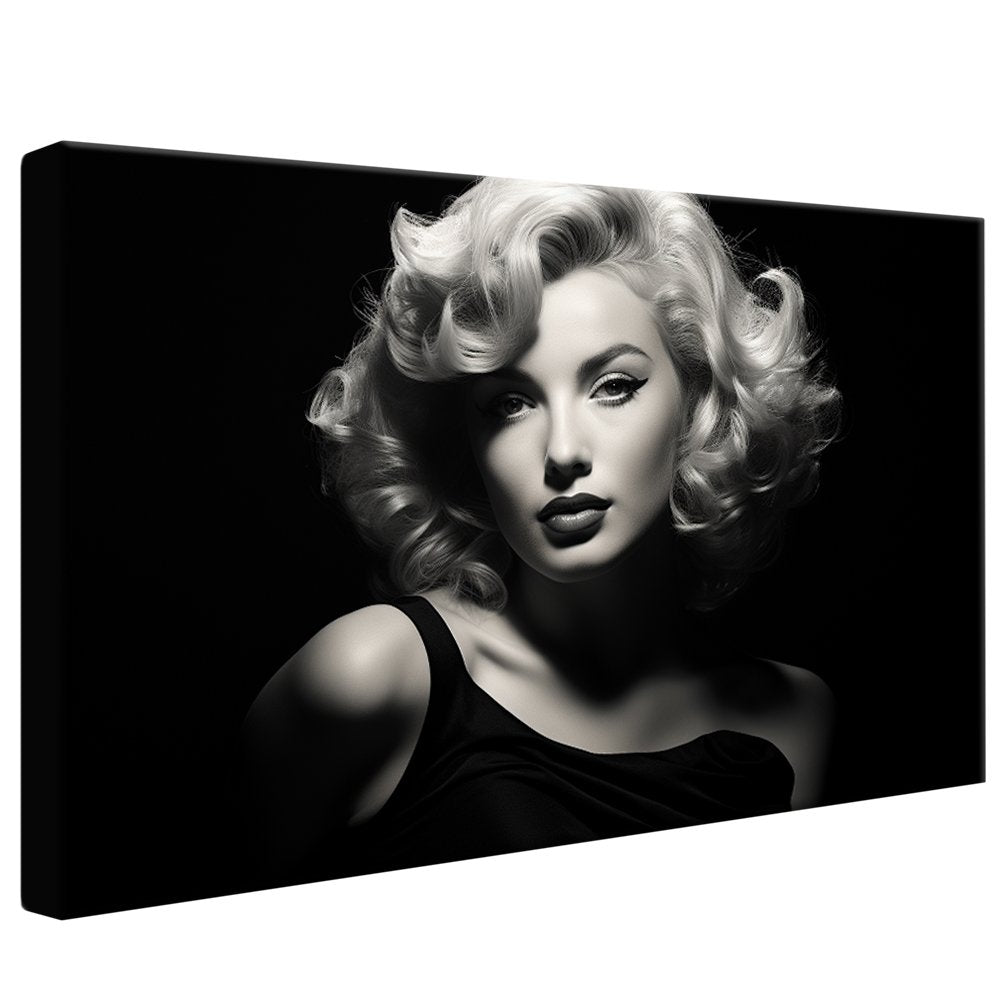 Marilyn Monroe Black and White Canvas