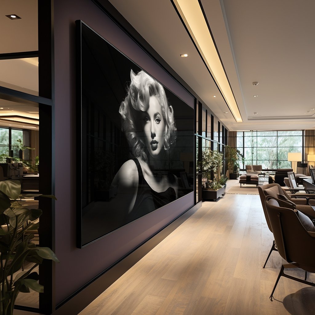 Marilyn Monroe Black and White Canvas