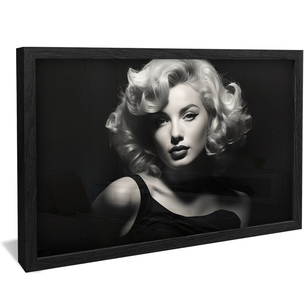 Marilyn Monroe Black and White Canvas