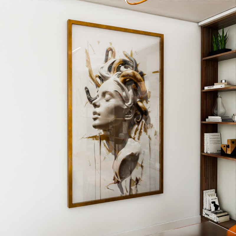 Medusa in Plaster and Gold R1979 Canvas