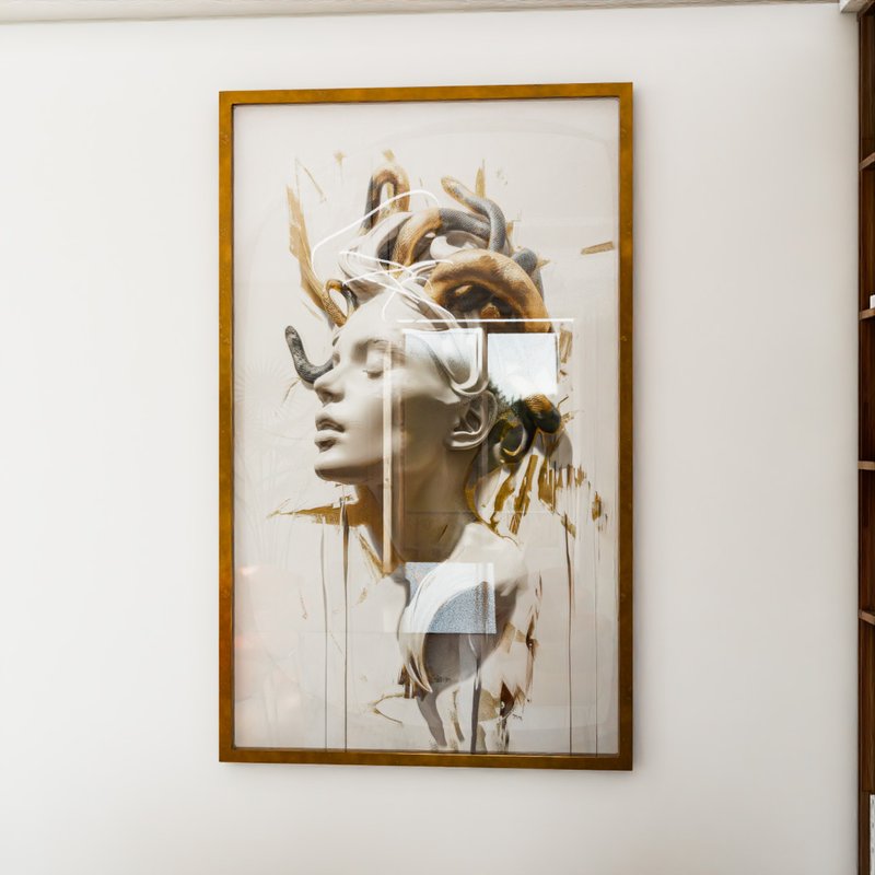 Medusa in Plaster and Gold R1979 Canvas