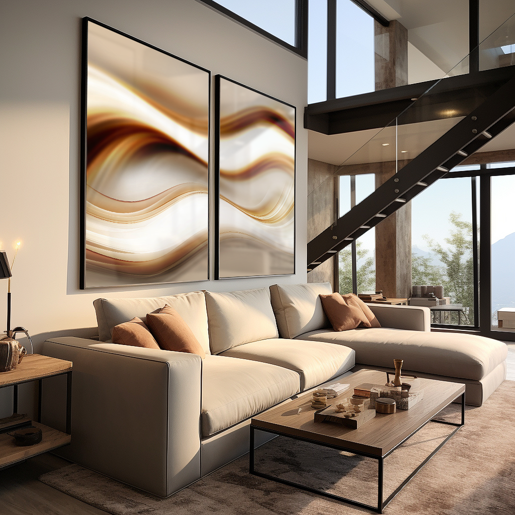 Minimalist Abstract V99 Set of 2 Canvas