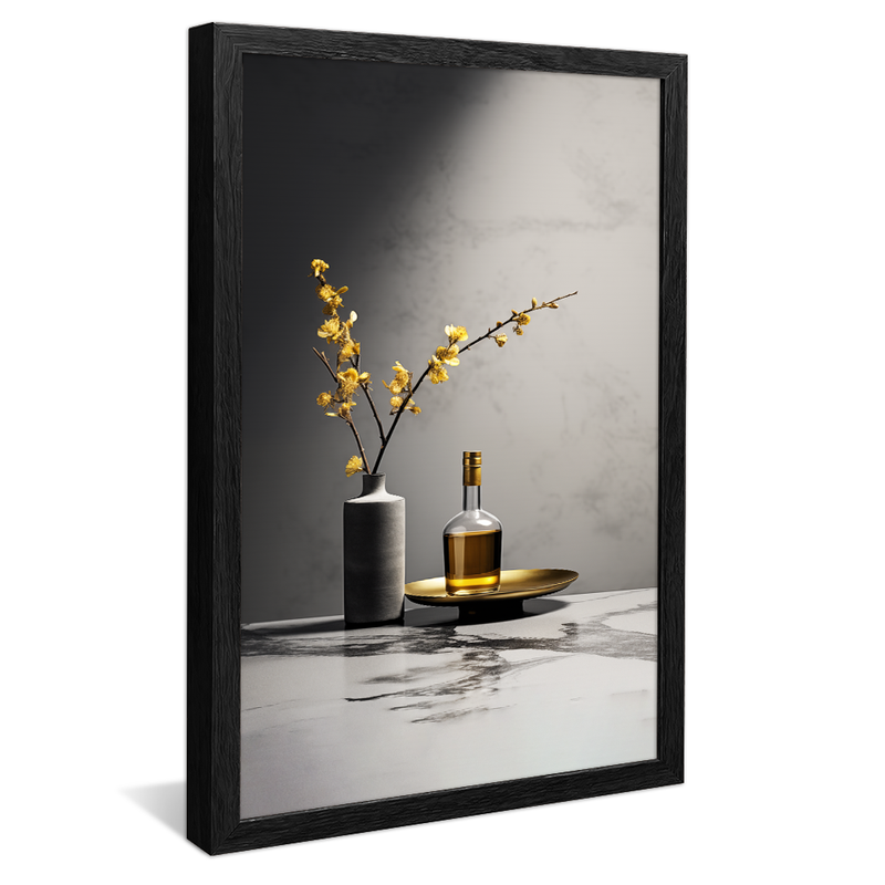 1 Piece Minimalist Flower and Oil V916 Canvas