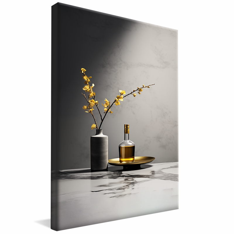 1 Piece Minimalist Flower and Oil V916 Canvas