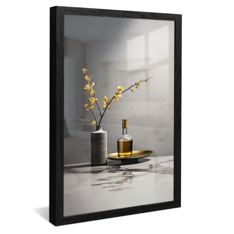 1 Piece Minimalist Flower and Oil V916 Canvas