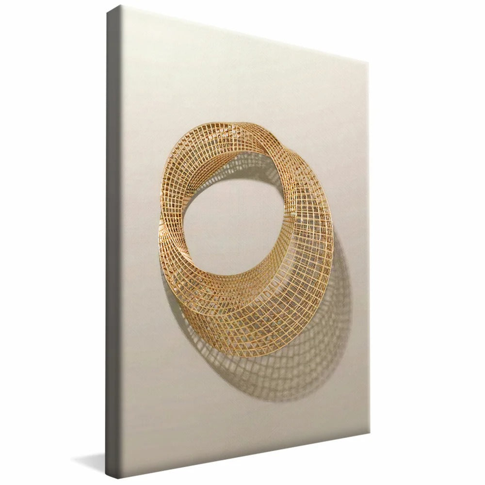 Minimalist Gold Circle Canvas