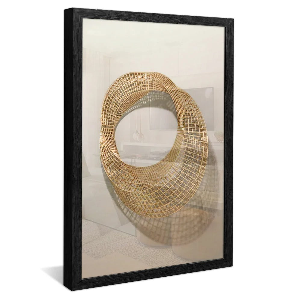 Minimalist Gold Circle Canvas