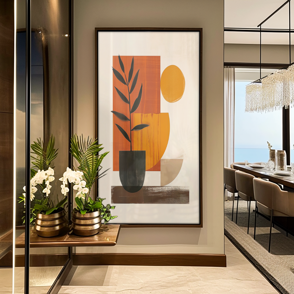 Minimalist Painting Vase V1212 Canvas
