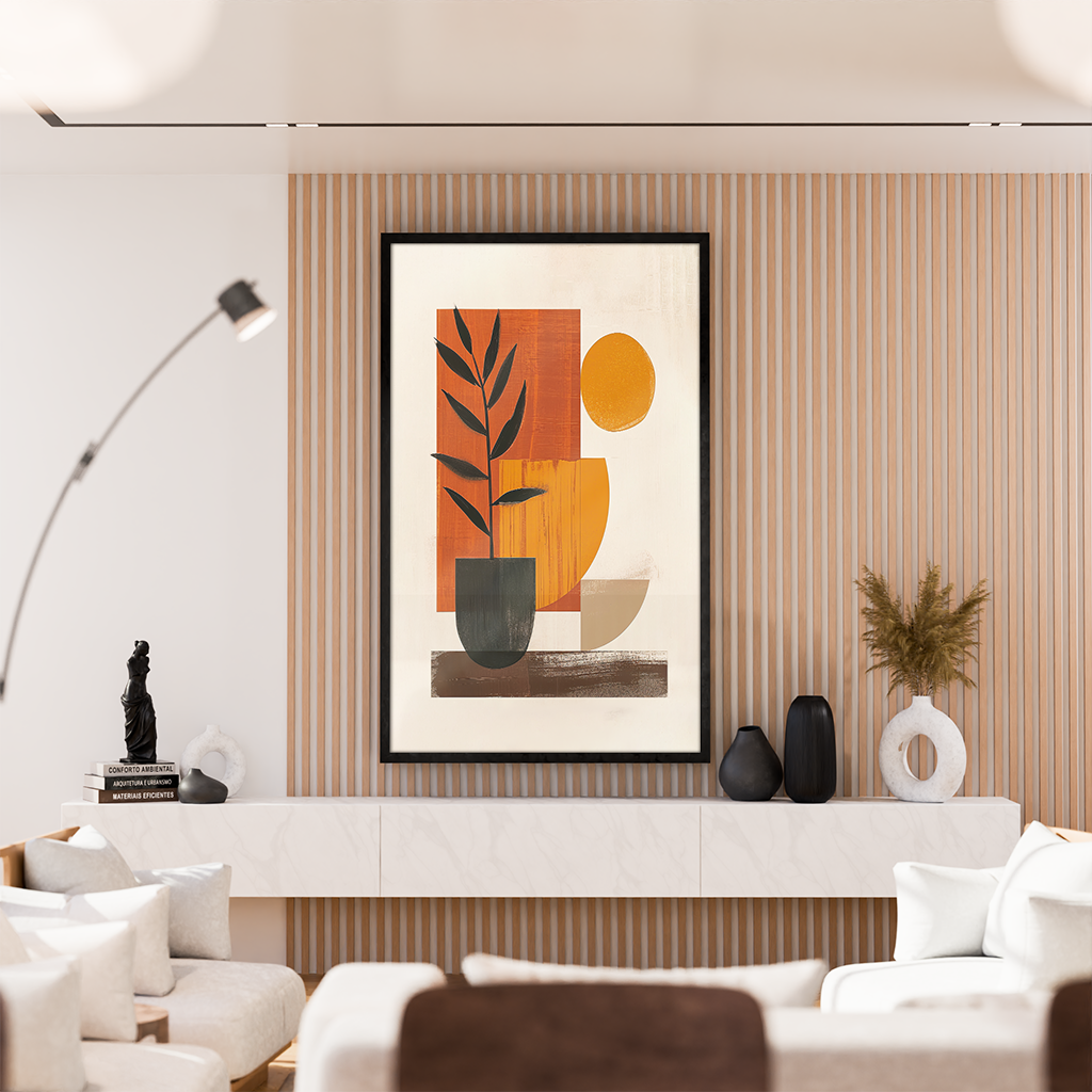 Minimalist Painting Vase V1212 Canvas