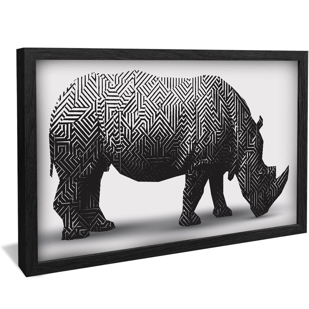 Minimalist Rhinoceros Canvas