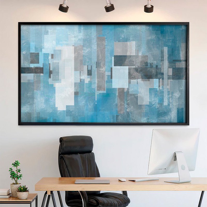 Modern Abstract Clean Blue Canvas
