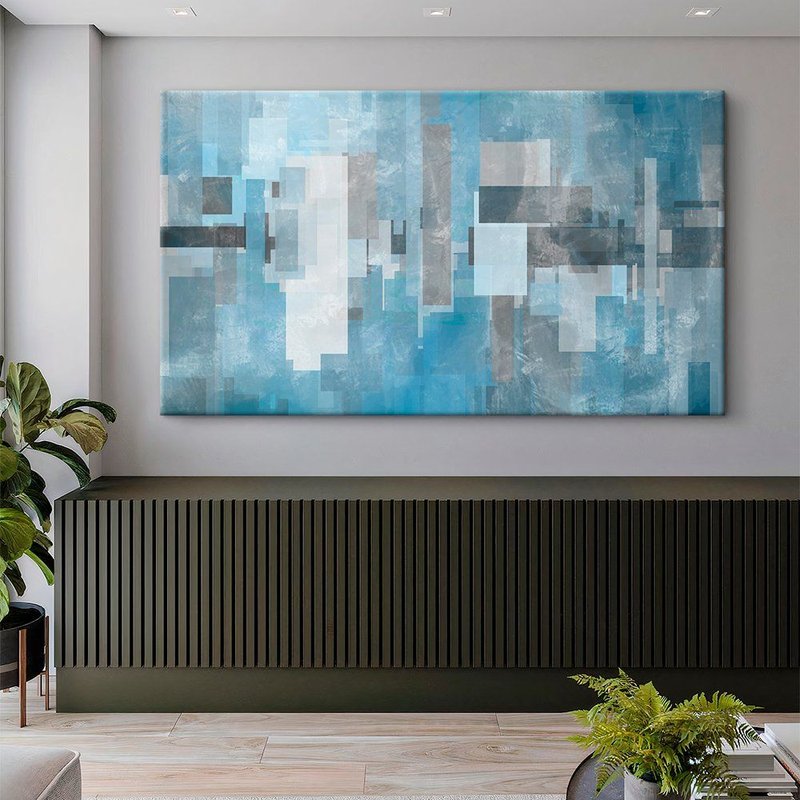 Modern Abstract Clean Blue Canvas