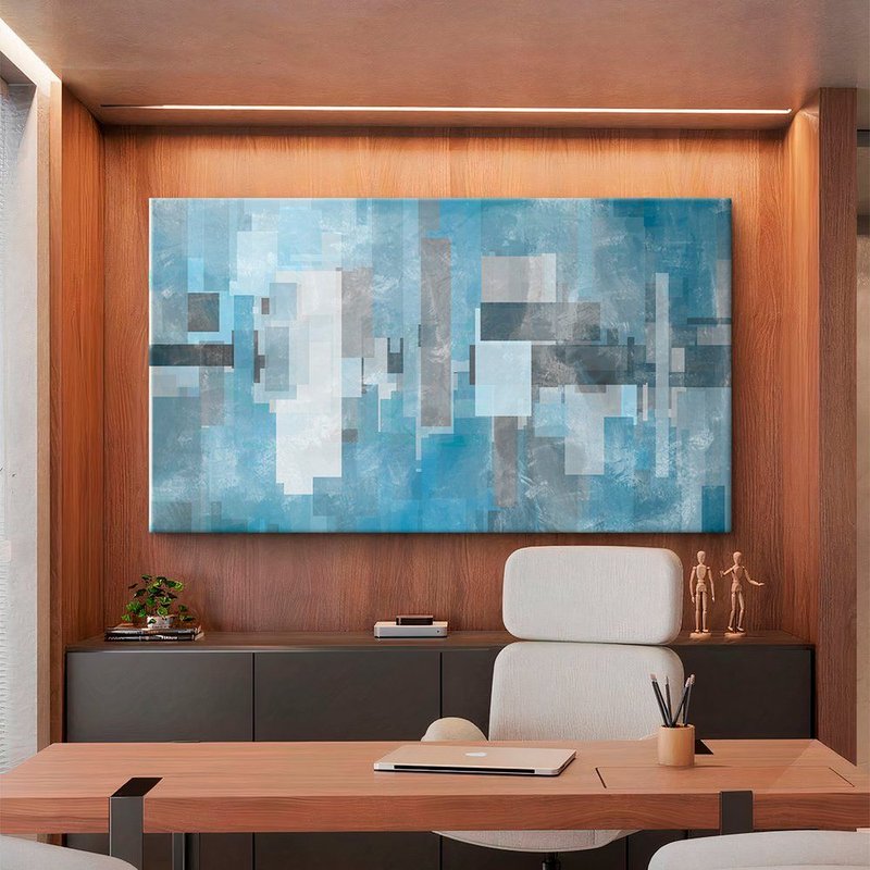 Modern Abstract Clean Blue Canvas