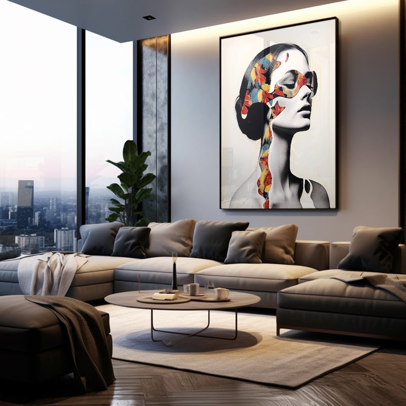 Modern Collab Woman Art Canvas