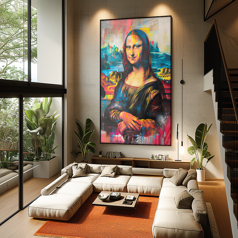 Mona Lisa Street Art V1305 Canvas