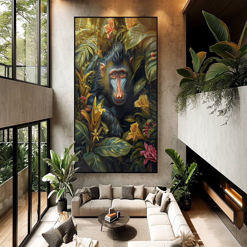 1 Piece Monkey in the Exotic Forest V1211 Canvas