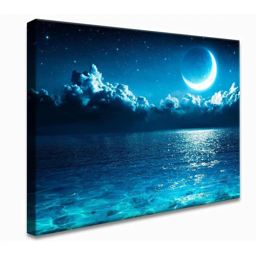 Moonlight on the Sea Canvas