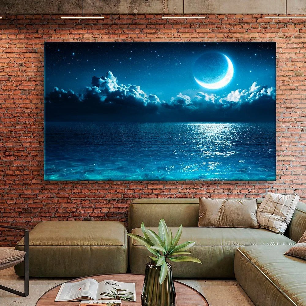 Moonlight on the Sea Canvas