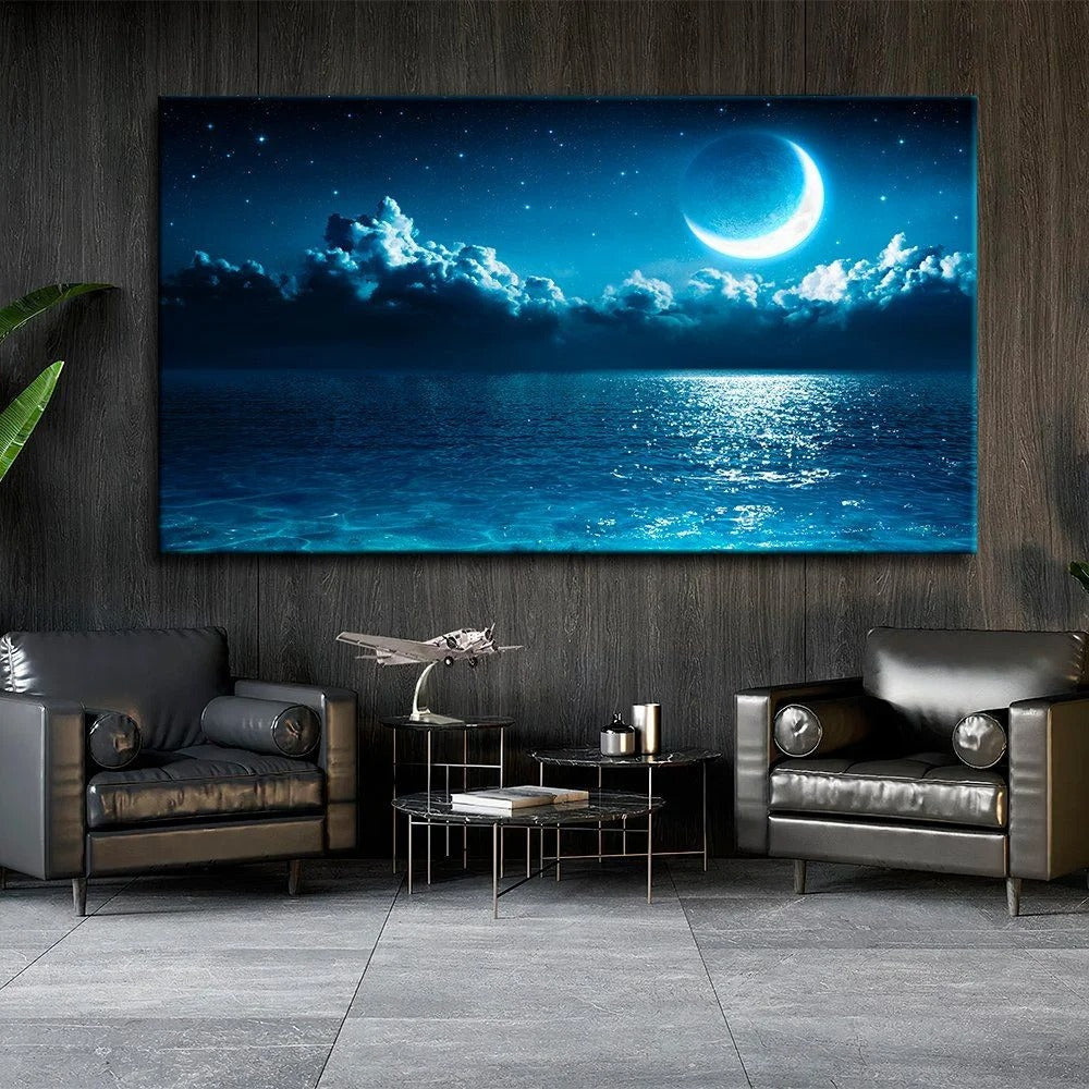 Moonlight on the Sea Canvas