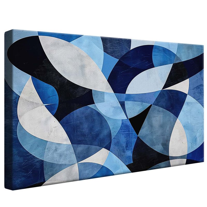 Mosaic Blue Patterns V1902 Canvas