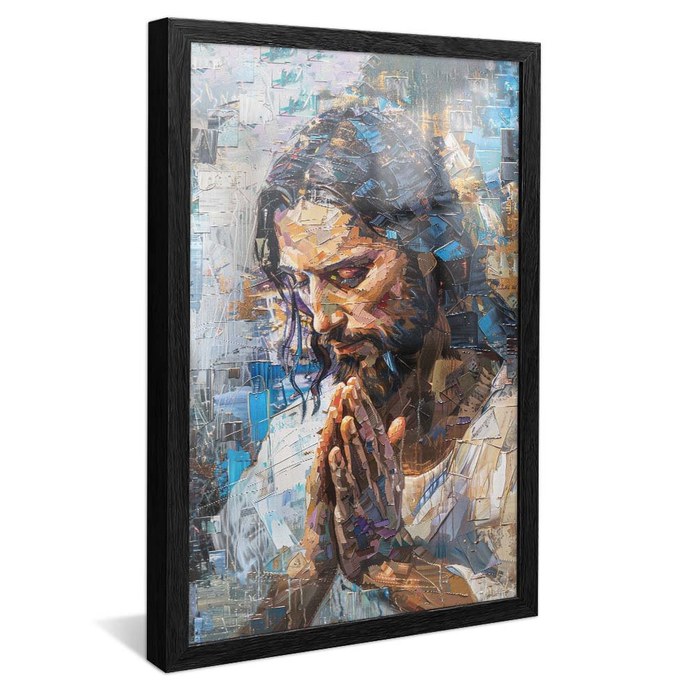 Mosaic Jesus Praying Canvas