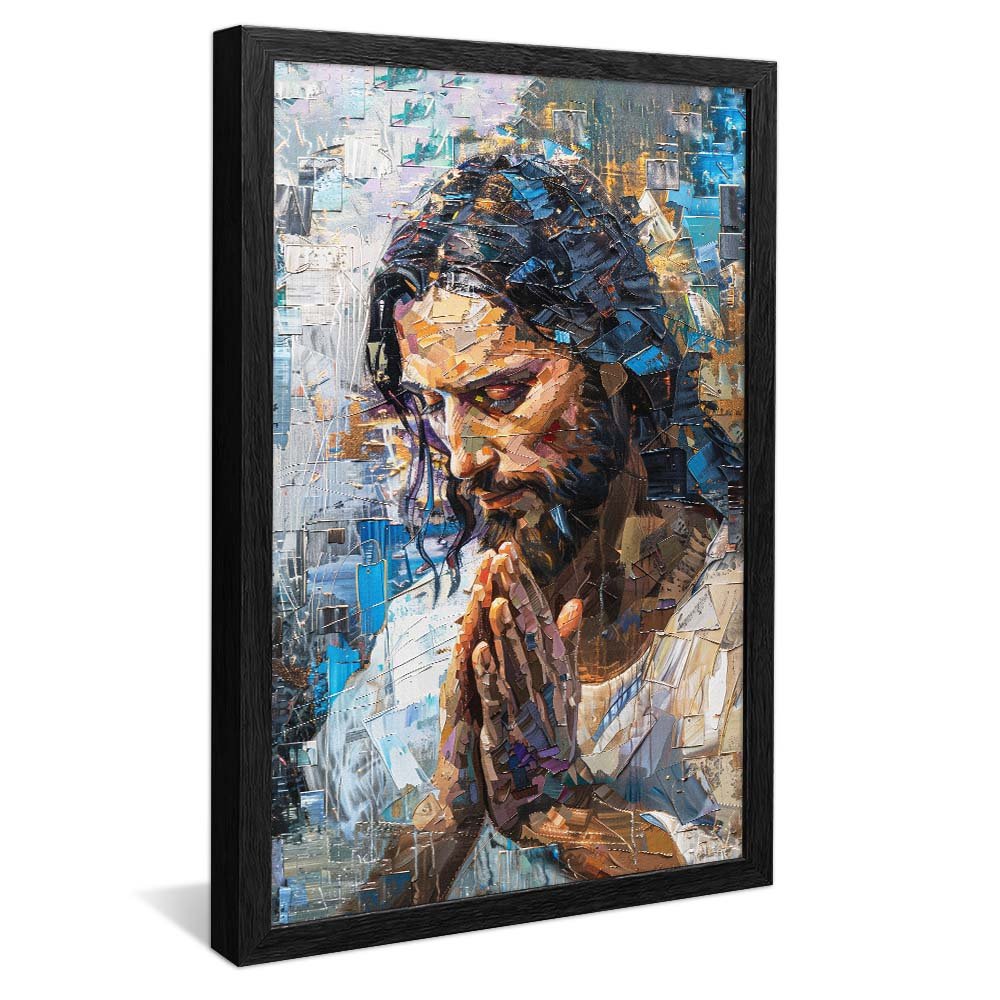 Mosaic Jesus Praying Canvas