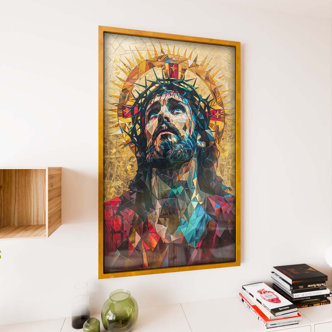 Mosaic Portrait of Jesus Christ Canvas