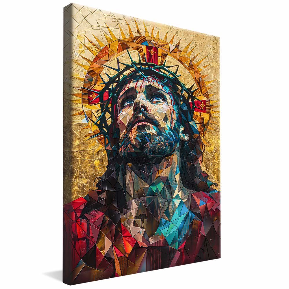 Mosaic Portrait of Jesus Christ Canvas