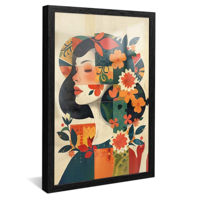 Mosaic Woman V1809 Canvas
