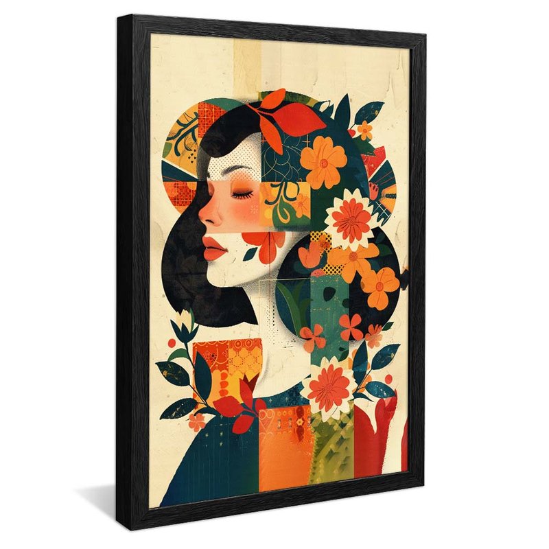 Mosaic Woman V1809 Canvas