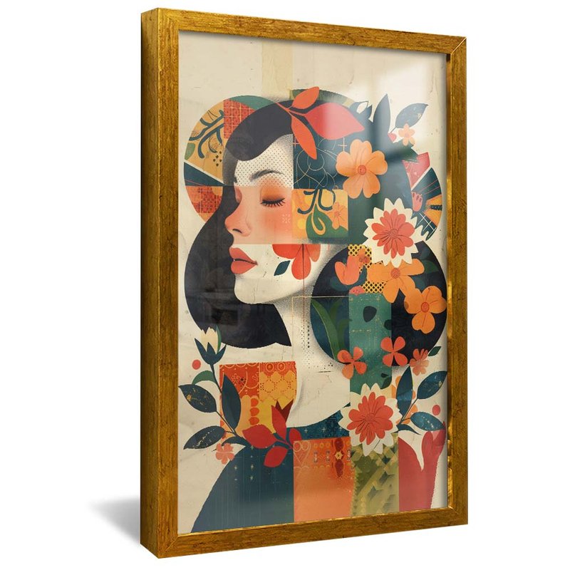 Mosaic Woman V1809 Canvas