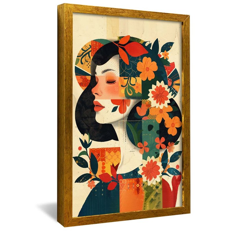 Mosaic Woman V1809 Canvas