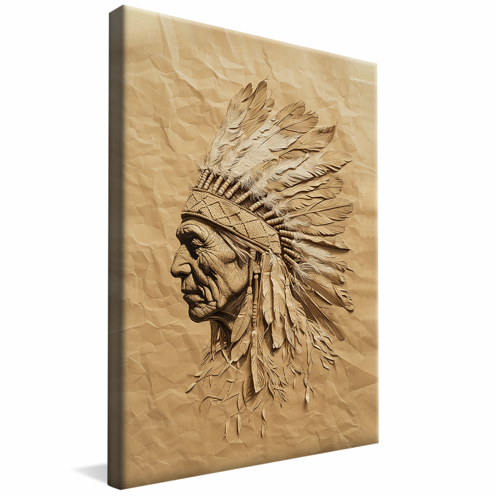 Native American Drawing V1148 Canvas