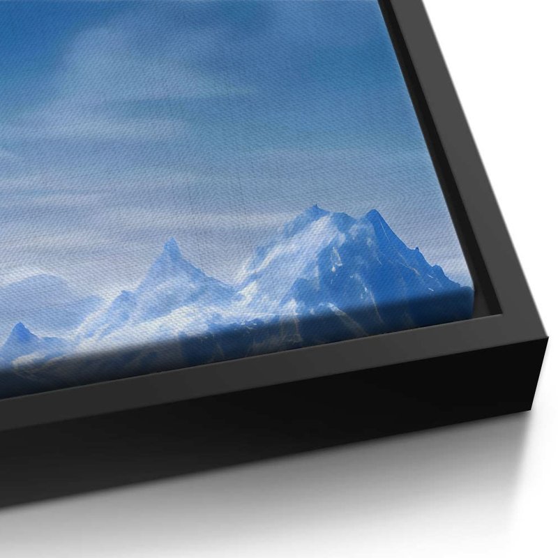 Navy Mountains 3 Screens Canvas